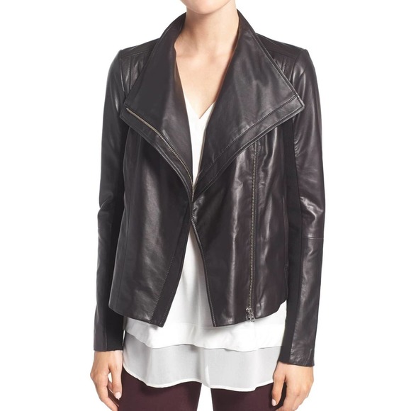 ✨NWT✨ CHELSEA28 Leather Motorcycle Moto Jacket in Black Sz XL - Picture 7 of 7